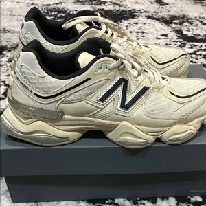 New Balance Off-White and Black Athletic Shoes